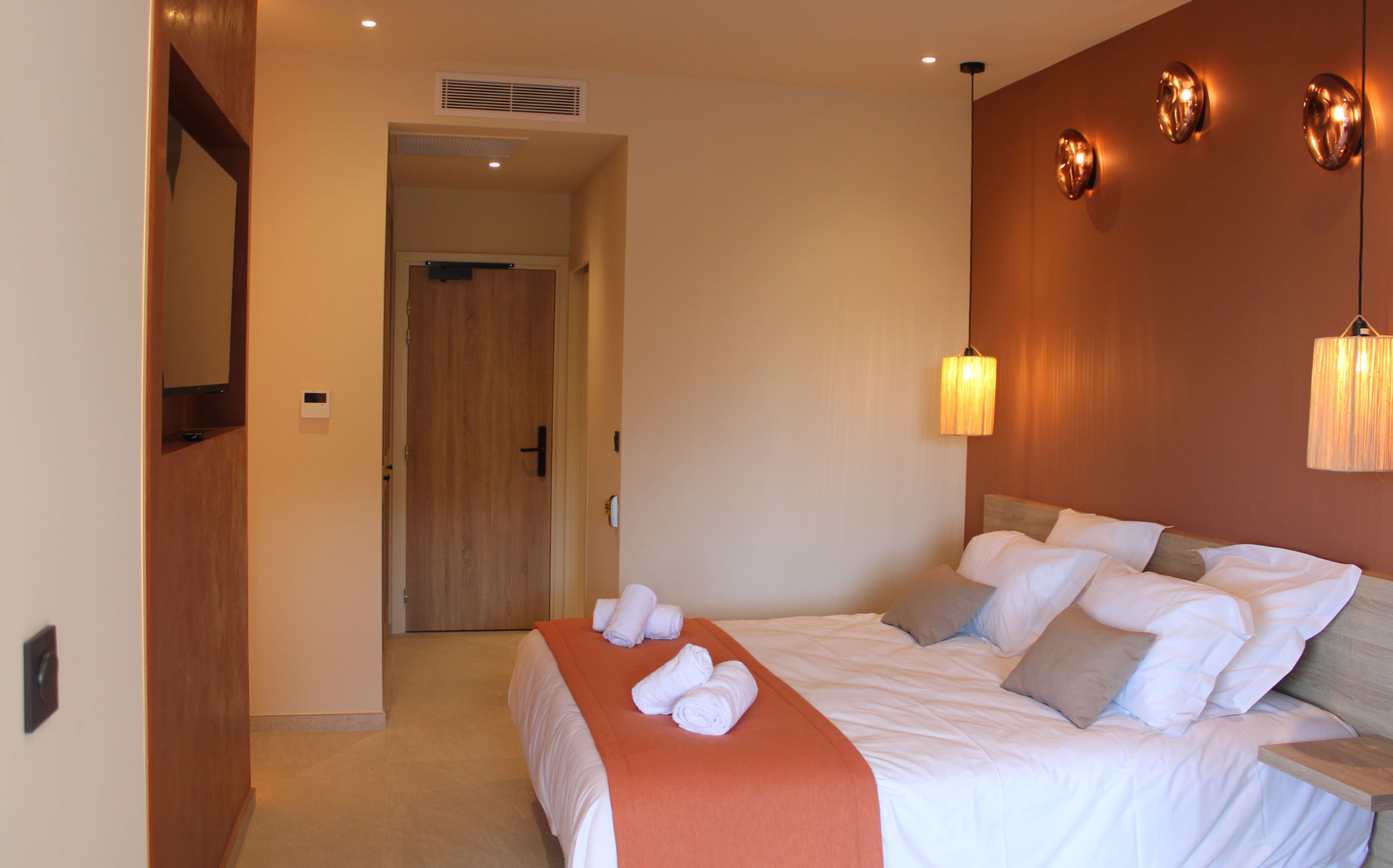 Suite chambre à couché de l'hôtel restaurant Balagne proche de Calvi