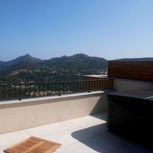 Chambre double avec jacuzzi de l'Hôtel Balagne